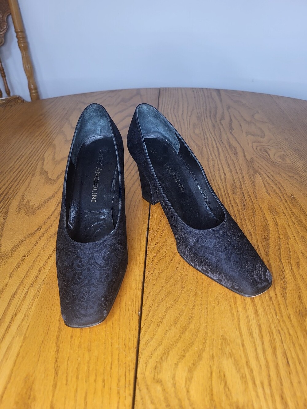 ✨️Vintage Enzo Angiolini Satin Brocade Heels sz 8.5